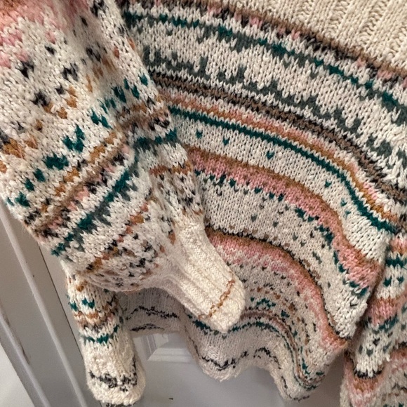 NWOT Anthropologie Pilcro Oversized Cozy Multicolor Turtleneck Sweater - XS - Picture 4 of 7